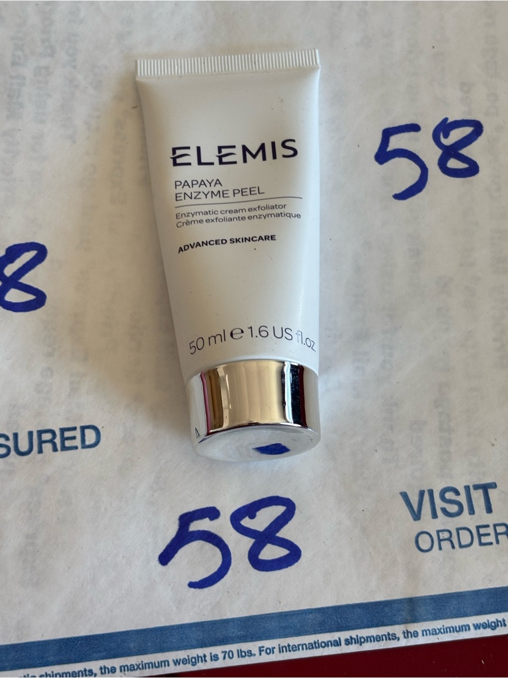 ELEMIS PAPAYA ENZYME Facial Peel Exfoliator 50mL 1.6 Fl. Oz New Sealed No box